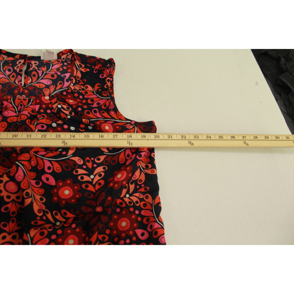 Merona Women Black Top Floral Design Casual Size Large - Picture 4 of 6